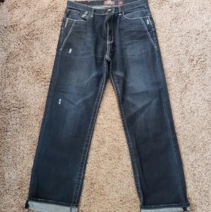 Akademiks faded dark wash jeans